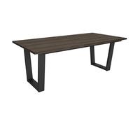 Skraut Home | Mesa Comedor | Mesa Fija Cocina y Salón | 194x90x74 cm | para 10 Comensales | Muebles Comedor | Estilo Industrial | Roble Oscuro