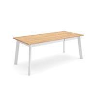 Skraut Home | Mesa Comedor | Mesa Fija Cocina y Salón | 200 | para 10 Comensales | Patas de Madera | Estilo Moderno | Roble