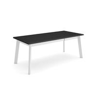 Skraut Home | Mesa Comedor | Mesa Fija Cocina y Salón | 200 | para 10 Comensales | Patas de Madera | Estilo Moderno | Negro
