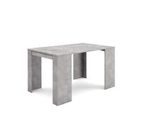 Skraut Home | Mesa Consola Extensible | Mesa Comedor Plegable | 140 | para 6 comensales | Comedor y Cocina | Estilo Moderno | Cemento