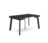 Skraut Home | Mesa Consola Extensible | Mesa Comedor Plegable | 140 | para 6 comensales | Patas de Madera | Estilo Moderno | Negro