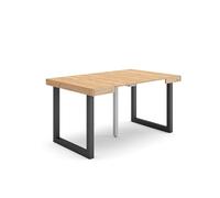 Skraut Home | Mesa Consola Extensible | Mesa Comedor Plegable | 140 | para 6 comensales | Patas Madera Maciza | Estilo Moderno | Roble