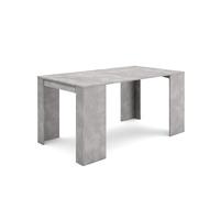 Skraut Home | Mesa Consola Extensible | Mesa Comedor Plegable | 160 | para 8 comensales | Comedor y Cocina | Estilo Moderno | Cemento
