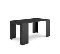 Skraut Home | Mesa Consola Extensible | Mesa Comedor Plegable | 160 | para 8 comensales | Comedor y Cocina | Estilo Moderno | Negro