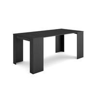 Skraut Home | Mesa Consola Extensible | Mesa Comedor Plegable | 180 | para 8 comensales | Comedor y Cocina | Estilo Moderno | Negro