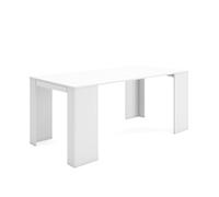 Skraut Home | Mesa Consola Extensible | Mesa Comedor Plegable | 180 | para 8 comensales | Comedor y Cocina | Estilo Moderno | Blanco
