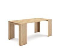 Skraut Home | Mesa Consola Extensible | Mesa Comedor Plegable | 180 | para 8 comensales | Comedor y Cocina | Estilo Moderno | Roble