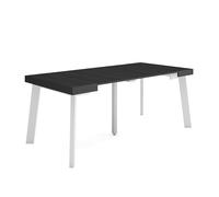Skraut Home | Mesa Consola Extensible | Mesa Comedor Plegable | 180 | para 8 comensales | Patas de Madera | Estilo Moderno | Negro