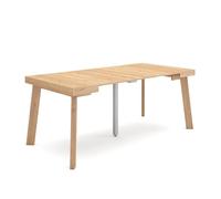 Skraut Home | Mesa Consola Extensible | Mesa Comedor Plegable | 180 | para 8 comensales | Patas de Madera | Estilo Moderno | Roble