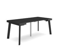 Skraut Home | Mesa Consola Extensible | Mesa Comedor Plegable | 180 | para 8 comensales | Patas de Madera | Estilo Moderno | Negro