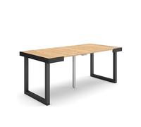 Skraut Home | Mesa Consola Extensible | Mesa Comedor Plegable | 180 | para 8 comensales | Patas Madera Maciza | Estilo Moderno | Roble