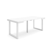 Skraut Home | Mesa Consola Extensible | Mesa Comedor Plegable | 180 | para 8 comensales | Patas Madera Maciza | Estilo Moderno | Blanco