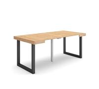 Skraut Home | Mesa Consola Extensible | Mesa Comedor Plegable | 180 | para 8 comensales | Patas Madera Maciza | Estilo Moderno | Roble