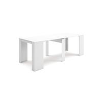 Skraut Home | Mesa Consola Extensible | Mesa Comedor Plegable | 220 | para 10 comensales | Comedor y Cocina | Estilo Moderno | Blanco