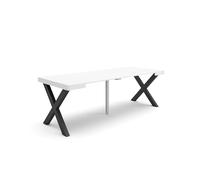 Skraut Home | Mesa Consola Extensible | Mesa Comedor Plegable | 220 | para 10 comensales | Patas Madera Maciza | Estilo Moderno | Blanco
