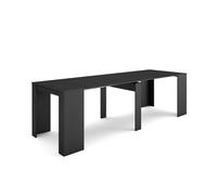 Skraut Home | Mesa Consola Extensible | Mesa Comedor Plegable | 260 | para 12 comensales | Comedor y Cocina | Estilo Moderno | Negro