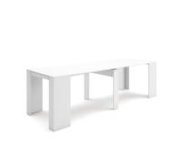 Skraut Home | Mesa Consola Extensible | Mesa Comedor Plegable | 260 | para 12 comensales | Comedor y Cocina | Estilo Moderno | Blanco