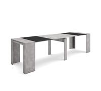 Skraut Home | Mesa Consola Extensible | Mesa Comedor Plegable | 300 | para 14 comensales | Comedor y Cocina | Estilo Moderno | Cemento