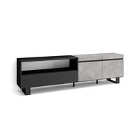 Skraut Home | Mueble TV | Televisión | Muebles de salón, almacenaje | 200x57x35cm | para TV hasta 80" | Diseño Industrial | Estilo Moderno | Cemento