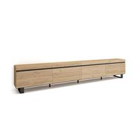 Skraut Home | Mueble TV | Televisión | Muebles de salón, almacenaje | 320x57x35 cm | para TV Gran Formato | Diseño Industrial | Estilo Moderno | Roble