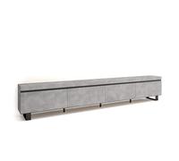 Skraut Home | Mueble TV | Televisión | Muebles de salón, almacenaje | 320x57x35 cm | para TV Gran Formato | Diseño Industrial | Estilo Moderno | Cemento