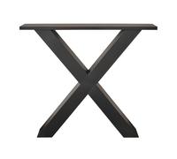 Skraut Home | Soporte | Caballete | Patas | En Forma de X | Metal | para Tableros de Mesas | 84x71cm | Salón | Comedor | Oficina | Color Negro