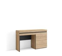 Skraut Home | Tocador | Dormitorio habitación | 127x75x35 cm | con cajón | Cómoda, Cajonera | Estilo Moderno | Roble