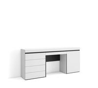 Skraut Home | Tocador | Dormitorio habitación | 177x75x35 cm | con cajón | Cómoda, Cajonera | Estilo Moderno | Blanco