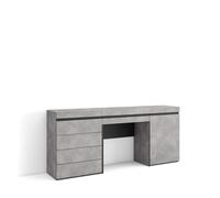 Skraut Home | Tocador | Dormitorio habitación | 177x75x35 cm | con cajón | Cómoda, Cajonera | Estilo Moderno | Cemento