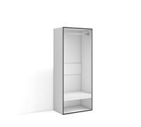 Skraut Home | Vestidor Abierto | Ropa, Zapatos, complementos | 60x145x35 cm | Dormitorio, habitación | Armario, Perchero | Estilo Moderno | Blanco