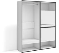 Skraut home Vestidor efecto madera blanco 120x35x145cm