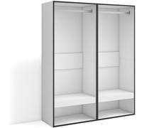 Skraut home Vestidor efecto madera blanco 120x35x145cm