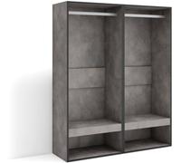 Skraut home Vestidor efecto madera cemento 120x35x145cm