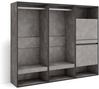 Skraut home Vestidor efecto madera cemento 180x35x145cm
