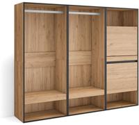 Skraut home Vestidor efecto madera roble 180x35x145cm