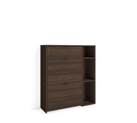 Skraut Home | Zapatero | Armario Entrada recibidor | 90x102x27 cm | 10 Pares de Zapatos | Complementos | Estilo Moderno | Roble Oscuro