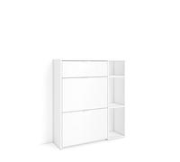 Skraut Home | Zapatero | Armario Entrada recibidor | 90x102x27 cm | 10 Pares de Zapatos | Complementos | Estilo Moderno | Blanco