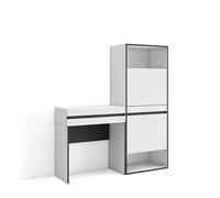 Skraut Home | Zapatero | Armario Zapatos Botas | 130x145x35 cm | Dormitorio, habitación | Tocador | Estilo Moderno | Blanco