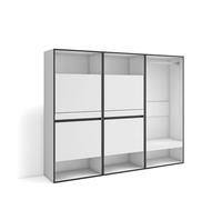 Skraut Home | Zapatero | Armario Zapatos Botas | 180x145x35 cm | Dormitorio, habitación | Vestidor Abierto | Estilo Moderno | Blanco
