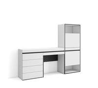 Skraut Home | Zapatero | Armario Zapatos Botas | 187x145x35 cm | Dormitorio, habitación | Cómoda, Cajonera | Tocador | Estilo Moderno | Blanco