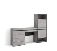 Skraut Home | Zapatero | Armario Zapatos Botas | 187x145x35 cm | Dormitorio, habitación | Cómoda, Cajonera | Tocador | Estilo Moderno | Cemento