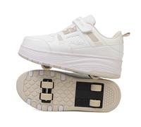 Skridsko Zapatos con Ruedas para niños y niñas, Zapatillas de Deporte al Aire Libre con Ruedas para niños, Zapatillas de Skateboard con 4 Ruedas Ajustables para Pascua, Cumpleaños, Navidad