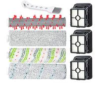 SKROS 2554A - Juego de filtro y rodillo de cepillo de repuesto compatible con aspiradora Bissell CrossWave Wireless Max 2554A, 2590, 2593 y 2596 todo en uno (4 rollos de cepillo + 3 filtros)