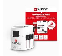 Adaptador De Viaje SKROSS: Del Mundo A Europa 250V 7A, Blanco, AU/CN/UK/US/IT