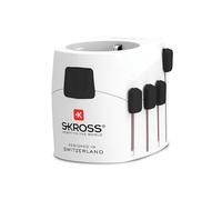 SKROSS - 1.103145 - PROLIGHT | Adaptador Universal de Viaje para Schuko. Tensión y Potencia: 100V - 630W / 250V - 1575W - Apto para PCs y secadores de pelo. Protección contra descargas eléctricas