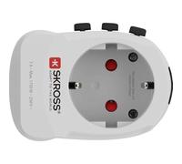 SKROSS | 1.302461 | Pro Light USB (4xA) | Adaptador Universal de Viaje + 4 USB de 4.8 A. Voltaje y Potencia: 100V - 700W / 250V - 1750W. Apto para PC y secador de pelo. Protección antichoque