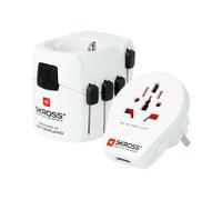 Skross Adaptador de viaje universal Mundo Pro 2 en 1 1.302539 – USB 2,4 A, 100V-700W/250V-1750W