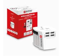 SKROSS - 1.302961 - MUV USB (4xA) Adaptador de Viaje Universal + 4 USB Tipo A de 4.8 A - Voltaje y Potencia: 100V - 250W / 250V - 625W. Protección contra Descargas Eléctricas