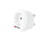 Skross 1.500201-E adaptador de enchufe eléctrico Tipo C (Europlug) Blanco - Adaptador para enchufe (Tipo C (Europlug), 100-250 V, 16 A, Blanco, 4000 W, 56 mm)