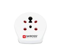 SKROSS - 1.500217-E - Adaptador Universal India, Israel y Dinamarca a Enchufe SCHUKO Europeo | 100V - 1600W / 250V - 4000W Protección contra Cescargas Eléctricas.